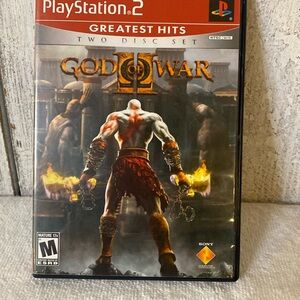 God of War II Sony PlayStation 2 PS2 Black Label Complete 2 Disc Set CIB
